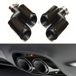 Puntas de tubo de escape trasero negro titanio para Porsche Macan 2014 2015 2016-2018 2 piezas - Imagen 1 de 7