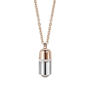 Gorgeous Minimalist 100 Languages Of Love Pendant. Silver And Rose Gold. - Picture 1 of 4