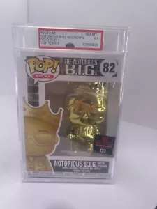 Funko Pop Notorious BIG 82 B.I.G. Crown Gold Rocks Toy Tokyo 2020 PSA 8.5 NIB - Picture 1 of 6