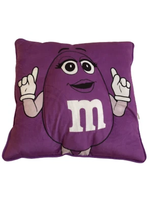 Almohada de felpa M&M's World púrpura personaje nueva con etiqueta Foto 1 de 3