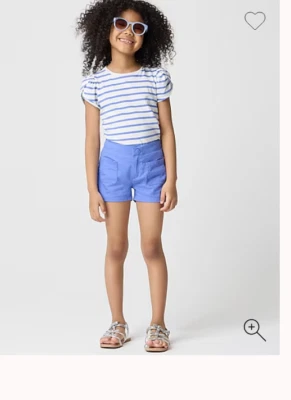 Pantalones Cortos J.Crew Crewcuts Niñas Parche Bolsillo Lila Talla 10 CH106 Algodón Foto 1 de 4