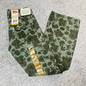NWT Levis Pants Regular Green Flora 511 Slim Cargo Tapered Leg Youth Size 12 14 - Picture 1 of 8