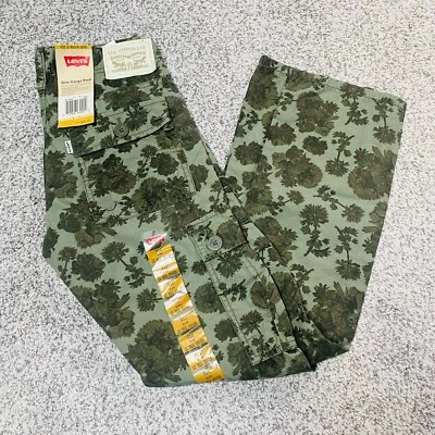 NWT Levis Pants Regular Green Flora 511 Slim Cargo Tapered Leg Youth Size 12 14 - Image 1 of 4