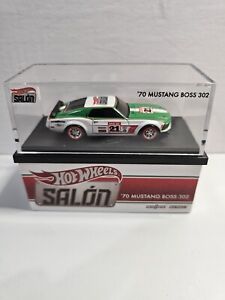 2021 Hot Wheels GREEN WHITE 70 MUSTANG BOSS 302 Mexico Convention Salon