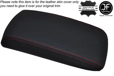 CUBIERTA TAPA REPOSABRAZOS CUERO REAL COSTURA ROJA SE ADAPTA A INFINITI J30 1993-1997 Foto 1 de 3