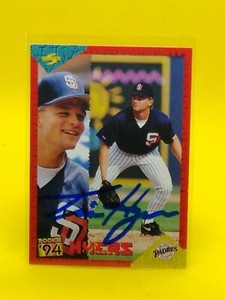 PERSONAL AUTOGRAPH Tim Hyers 1994 Score ROOKIE #RT100