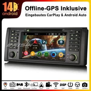 4+64GB 8-Kern Android 14 Autoradio Carplay GPS Navi DAB+OBD für BMW 5er E39 M5 - Bild 1 von 18