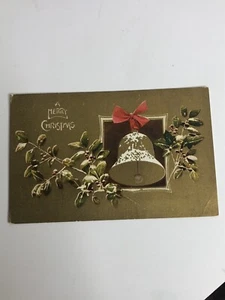 Antique Merry Christmas Post Card 1911 Bell Divided Back - Picture 1 of 4