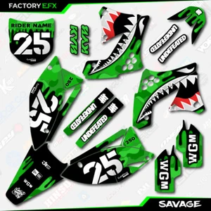 Green Savage Camo Graphics Kit fits 09-12 Kawasaki KXF250 KXF 250 Decals - Picture 1 of 5