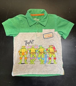 Nickelodeon Teenage Mutant Ninja Turtles TMNT Boys Graphic Polo Sz 4T - Picture 1 of 6