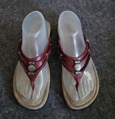 MINNETONKA ~ SANDALIAS CHANCLAS ROJAS PARA MUJER ~ Talla 9 Foto 1 de 4