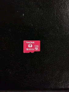 SanDisk Nintendo Switch 128GB Micro SD Red Toad Mushroom Memory Card - Picture 1 of 2