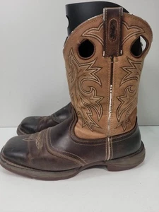 Durango Saddle Up Western Boot Tan & Dark Brown Mens Size 10.5EE - Picture 1 of 15