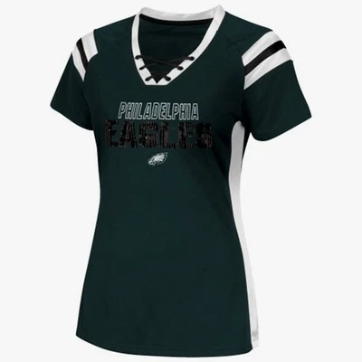 Camiseta deportiva Philadelphia Eagles para dama 3XL verde con logotipo de lentejuelas para mujer NFL Foto 1 de 2