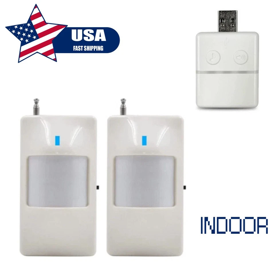 Sistema seguro de alarma inalámbrico con sensor infrarrojo de movimiento alerta de garaje entrada en casa Foto 1 de 4