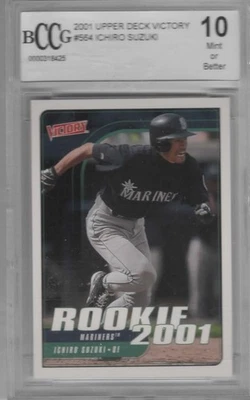 Tarjeta de novato UD Victory Ichiro Suzuki 2001 BCCG 10 como nueva - Mariners RC Foto 1 de 2