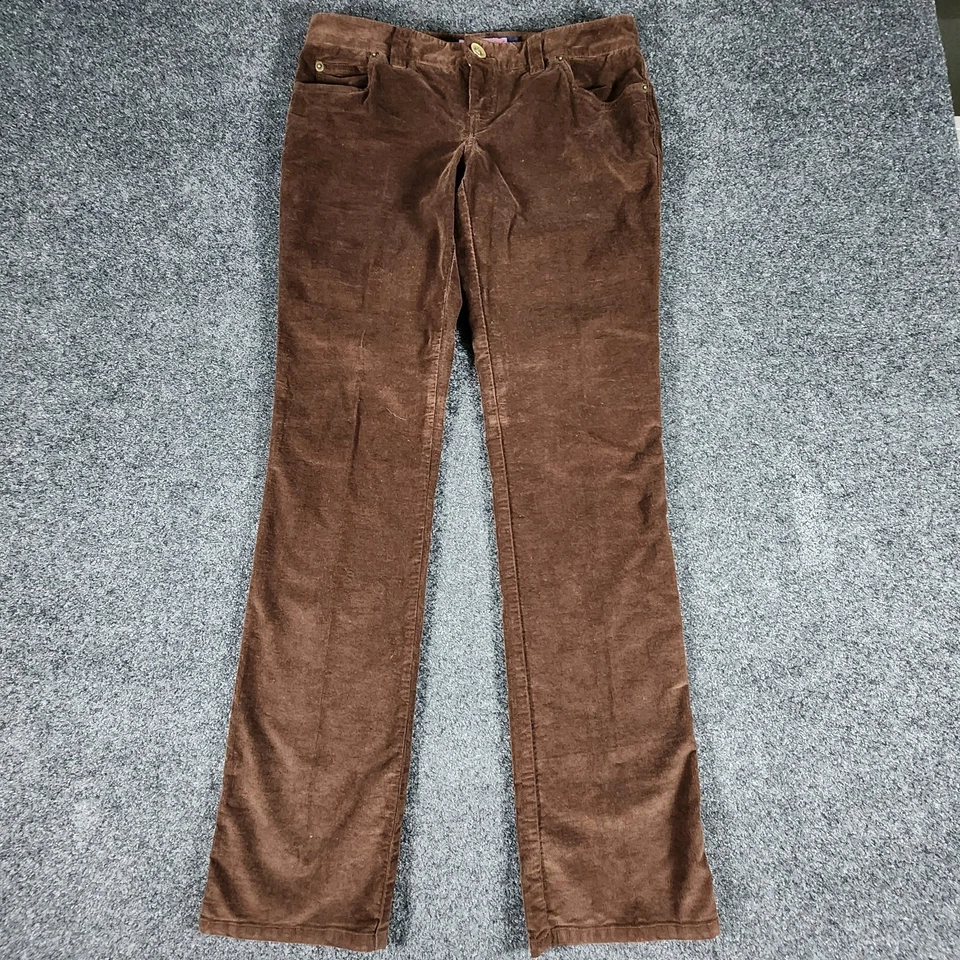 Pantalones de pana para mujer Vineyard Vines talla 4 marrón pierna recta informales clásicos Foto 1 de 4