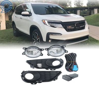 Front Bumper Fog Light For Honda Pilot 2019-2022 LED Lamp Passenger+Driver Side Foto 1 de 4