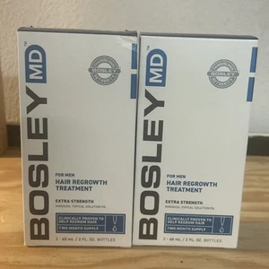 Lot Of 2 BOSLEY MD FOR MEN HAIR REGROWTH TREATMENT 2 X 2floz Per Box EXP 08/25 - Picture 1 of 1