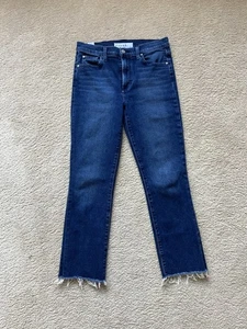 Pantalones de mezclilla Frank & Eileen Cork The Everyday dobladillo crudo recortados para mujer 28 rectos - Imagen 1 de 9