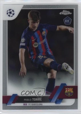 2022-23 Topps Chrome UEFA Club Competitions Pablo Torre #32 Rookie RC - Image 1 of 2