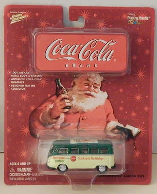 Volkswagen Samba Bus Johnny Lightning Santa Series Authentic Coca-Cola Graphics - Image 1 of 4