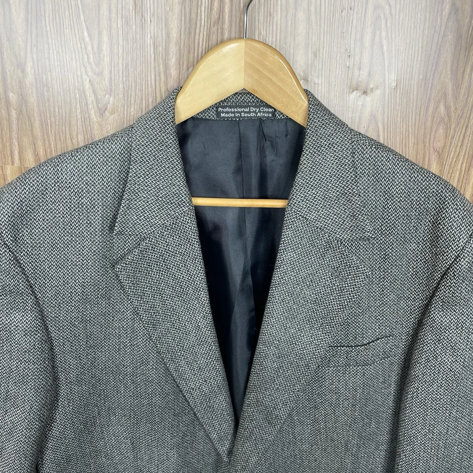 Casaco esportivo masculino Croft and Barrow 44R cinza 100% penteado lã de cordeiro super fina - Imagem 1 de 4