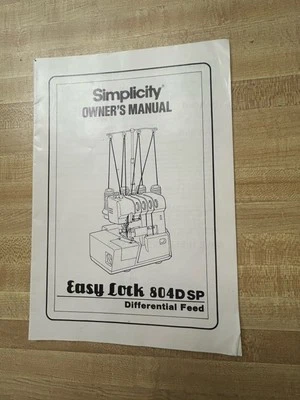 Simplicity Overlock 804D Instruction Manual 20 Pages  - Image 1 of 2