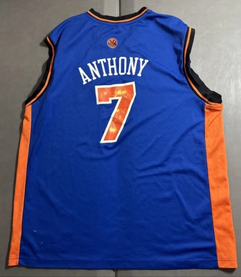 Carmelo Anthony #7 New York Knicks Adidas NBA Basketball Blue Jersey Size XL - Image 1 of 4