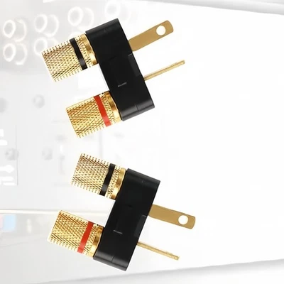 Compatível com conectores plugue banana alto-falante Pioneer SX-626 727 820 828 990 6000 (2) - Imagem 1 de 4