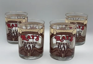 4 Vintage Houze Designers Guild Ray’s Private Bar Glass Tumblers Barware Western - Picture 1 of 7