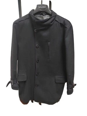 ProjekRaw Wool Blend Single Breasted Mens Pea Coat Sz L - Image 1 of 4