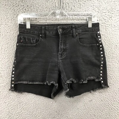 Pantalones Cortos Vigoss Jagger Para Mujer 26/3 (Real 28x3.5) Negros Tiro Medio Cremallera Mosca Foto 1 de 4