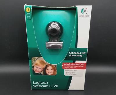 Logitech C120 USB Webcam for Windows Vista, 7, 8, 10 Video Call - NEW & SEALED - Image 1 of 3