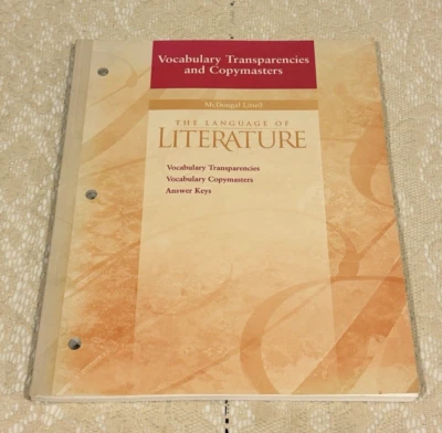 LANGUAGE OF LITERATURE: Grd 9 Vocabulary Transparencies and Copymasters PB 2000 - Image 1 of 4