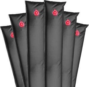 Sacca Acqua Invernale Nera Resistente Tubo Copertura Piscina 6 pz 16 Gauge 8 Piedi - Foto 1 di 2