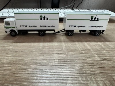 Herpa Camion MAN ITM Spedizione Contenitore Buone Condizioni Senza OVP - Immagine 1 di 4