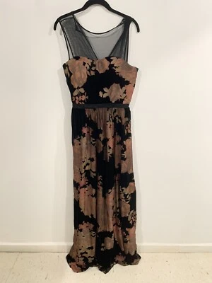 Vestido floral de terciopelo negro Erin by Erin Fetherston 12 Foto 1 de 4