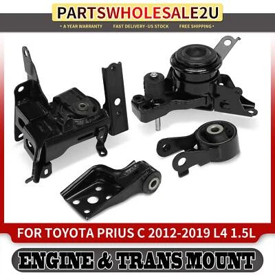 4x Montaje de motor y transmisión para Toyota Prius C 2012 2013 2014 2015-2019 1,5 L Foto 1 de 4
