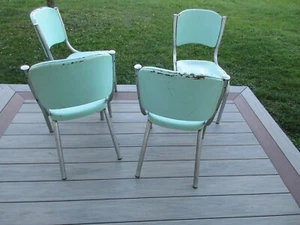 Vintage Mid Century metal kictken Chairs( set of 4 ). - Picture 1 of 24