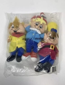 Kellogs Rice Krispies Snap Crackle Pop 1997 Plush Doll Vintage Set Brand New - Picture 1 of 3