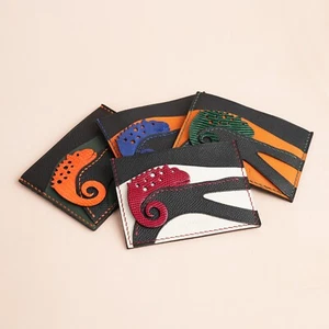Lizard mix Epsom Leather Card Holder - Gecko Lizard - Picture 1 of 29