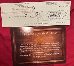 Autograph Bank CHECKS MICHAEL MURPHY- X-MEN -Manhattan -Tanner 88 Actor