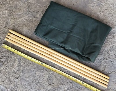 Military Insect Mosquito Net + 4 Poles for Camping Hiking Fishing Camouflage NOS - Image 1 of 4