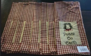 IHF Christmas Holiday Peace on Earth Dish Towels, Set of 8 NEW - Picture 1 of 5