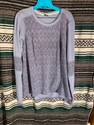 Marmot Women LS L Blue Top Base Layer Thermal Pattern Light Gorpcore - Изображение 1 из 4