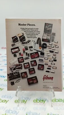 Guitarra Gibson 1979 vintage anuncio impreso accesorios Gibson  Foto 1 de 3