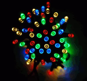 100 LED Multi Colour Solar Outdoor Fairy Lights Luxform On-Flicker-Off Modes - Picture 1 of 1