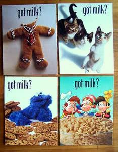 4 diff. Mini poster in cartone GOT MILK stampe 2000, mostro dei biscotti - vedi dettagli - Foto 1 di 7