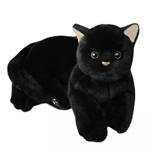 Cat Plush Doll Black Cat Stuffed Animal Doll Cute Cat Doll Birthday Gift - Picture 1 of 6